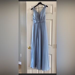 Azazie - Gina.  Dusty Blue Bridesmaid Dress.  Size 4.  Worn once.